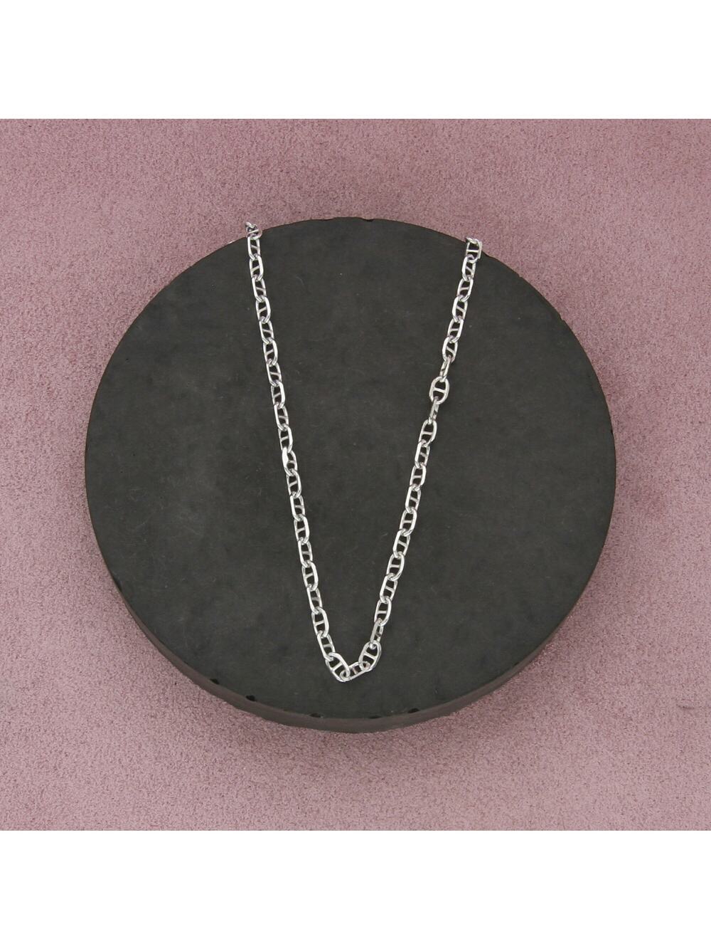 sterling silver italy 3mm mariner anchor chain necklace size 20in